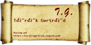 Török Gertrúd névjegykártya