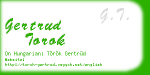 gertrud torok business card